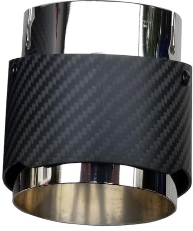 Terminale Scarico Auto,Silenziatore Auto ID 86mm Da 101mm Auto Twill Matte Fibra di carbonio in fibra di scarico Tipo di scarico Tipo di marmitta Adatta per BM X5 E53 E70 x6 E71 F16 X1 F48 Accessori 2