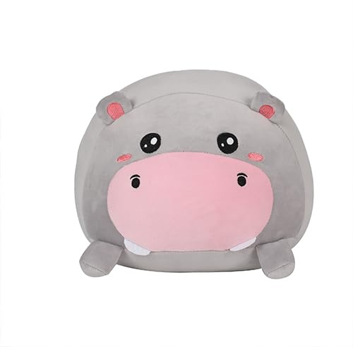 I-Total - Cojín Decorativo simpático para Cama/sofá Suave, cojín Blando Relax Animales Lindos para salón (Hippo)