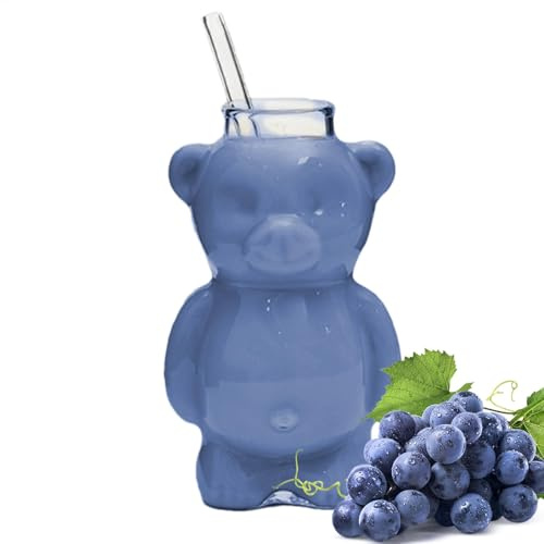 Bear Glass Water Cup, Bear Shape Glass Water Bottle, Coffee Glasses Water Mug Coffee Cups, Tea Mug Novelty Drinking Glasses Glasses Bear Mugs, Transparent Bear Shaped Drinks Glassware Drink Cup