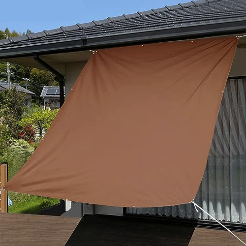 Balkonabdeckung für den Außenbereich, 110 x 200 cm, wetterfest, für Terrasse, Hinterhof, Veranda, Braun, für Zaun, wetterfest, für den Außenbereich, Sichtschutzwand