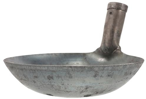 UPKOCH Cucharón Metálico Grande para Tamizar Estiércol Reutilizable para Limpieza De Alcantarillado Mango Vertical De 20 Cm, Pala De Cribar Resistente para Fontanería y Construcción