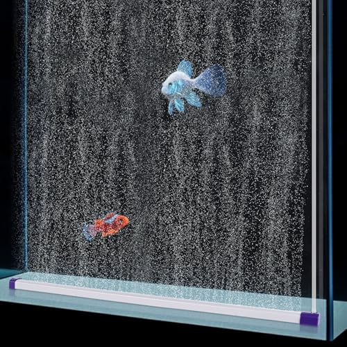 hygger 27.5 Inch Long Aquarium Bubble Bar, Ultra-Fine Quiet Oxygen Diffuser Bubble Curtain Wall, Self-Sinking Design Fish Tank Bubbler Decorations for Freshwater Saltwater