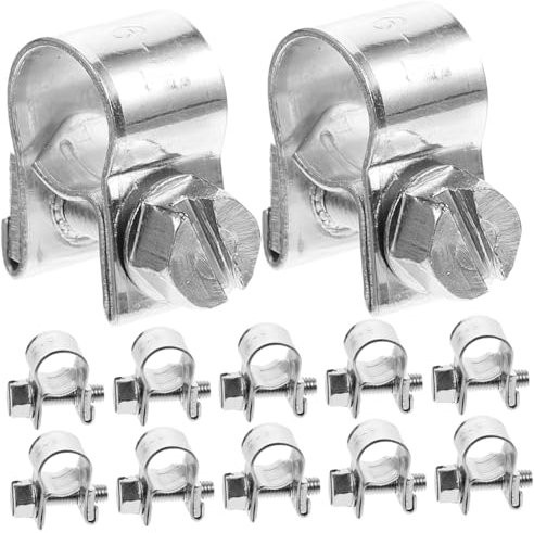 Cabilock 25 Pièces Collier de Serrage Inoxydable pour Tuyaux de Carburant Kit Pratique pour Applications Automobiles Agricoles de Construction