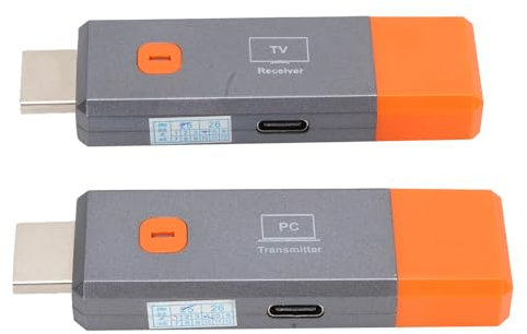 Plyisty Émetteur et Récepteur HDMI sans Fil, Extension HDMI sans Fil intégré à L'antenne, 1920x1080pat.60Hz 5G Récepteur D'émetteur Audio Vidéo pour Surveiller à Partir de PC Projecteur