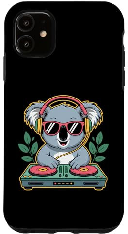 Koala Dj Tocadiscos Fiesta Dj Audífonos Carcasa para iPhone 11