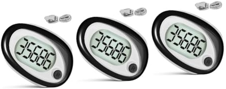 TOYANDONA 3pcs Portable Pedometer Clip Step Counter for Outdoor Fitness Accurate with Lanyard Lightweight Design for Easy Carrying User Friendly Interface for All Ages