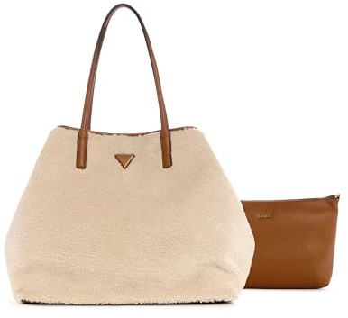 GUESS Shopper Victtoria 2 in 1 Tote Natural/Cognac creme