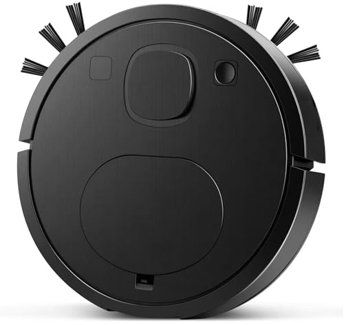 AUEJACKY Petit Ro-bot Aspirateur Domestique, Générique Robot Aspirateur Laveur, Robot Aspirateur Laveur 3 en 1, Autonomie 100 Min, Ultra-Fin, Efficace et Silencieux pour Les Poils d'animaux Sols Durs