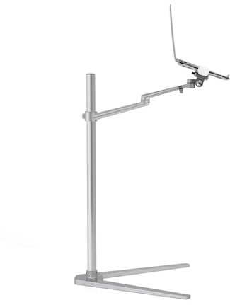 Soporte Suelo for portátil,Banco Trabajo elevable Ajustable,Soporte Suelo for proyector aleación Aluminio,for Uso doméstico,Exterior Oficina,portátil.(Silver)