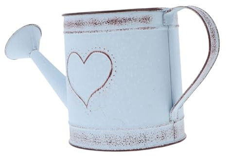VICASKY Arrosoir en Fer Vintage Décoratif pour Plantes D'intérieur Et Extérieur, Style Européen Rustique, Design Embossé Cœur, pour Jardinage Et Décoration Maison