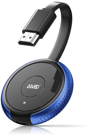 AIMIBO Adaptateur d'affichage sans fil iOS 4K 5G – Dongle sans fil HDMI direct Plug & Play pour iPhone, iPad, smartphone, tablette, ordinateur portable, diffusion vidéo vers projecteur HDTV, prise en