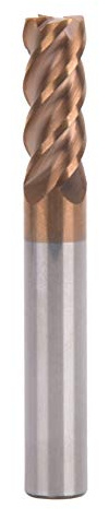 Wolframstahl-Fräser, 4-schneidiger beschichteter Schaftfräser, wärmebehandelter Stahl, Formstahlverarbeitung, Metall, HRC60°, CNC-Drehmaschinen, Aluminium, Kupfer, Edelstahl (D8*60*4T)