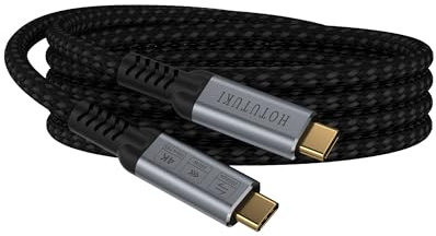 cavo usb type-c 2 metri, Compatibile con thunderbolt 4/3, tipo C 3.2 Gen2x2 con velocità 20 Gbps trasferimento dati usbc, PD 240W 5A, video 4K a 60Hz e E-Marker per Dell XPS, S20, S21, Hub, Monitor