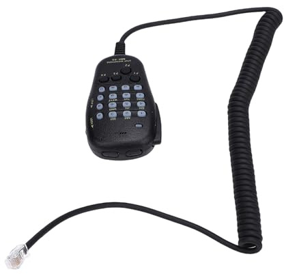 Plyisty Microfono DTMF, Altoparlante Radio con Cancellazione del Rumore con Spina a 6 Pin per Autoradio FT7900R FT1900R FT1907 FT7800R FT8800R FT8900R FT1802M FT1807M FT2800M