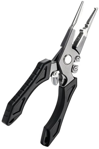 Pinze multifunzione da pesca per treccia, pinza crimpatrice per rimuovere ami e design ergonomico per la pesca