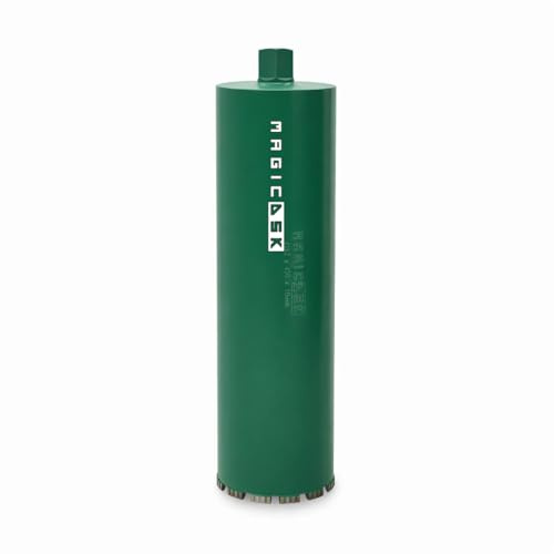 MagicDSK FT162450 Punta per Trapano Diamantata, Corona Diamantata Professionale, Diametro 162 mm, Lunghezza 450 mm, Attacco UNC 1 1/4 - Carotaggio Cemento Armato, Pietra e Laterizi – Uso Secco/Acqua
