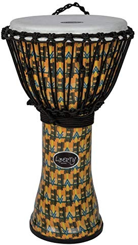 Gewa LS829054 Djembé Liberty Series Rope Tuned 14 Zoll Abstract Kente Abstract Kente 14 Rope Tuned