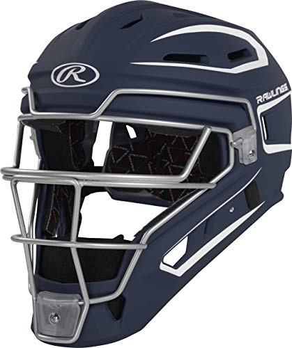 Rawlings | VELO 2.0 Catcher's Helmet | Baseball | Junior (6 1/2 - 7) | Navy/White