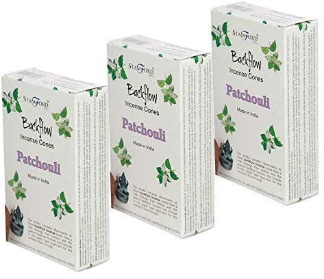 Stamford Räucherkegel, Patchouli Backflow, Duft Back Flow, 3 Stück