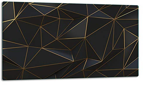 TMK ArtDeko Schneidebrett Glas 52x30 cm – Glasschneidebrett für die Küche – Robust, Hygienisch & Rutschfest – Zusätzliche Arbeitsfläche – Vielseitige Nutzung