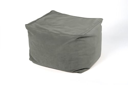 Kylig Piley Puff Fåtölj Pall Sittsäck Sits Sammet Stickad Pall Puff Puff Golvkudde Sittdyna Pall Fotpall Många Färger (Grå)