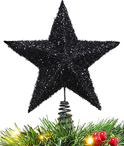 Christmas Concepts® Stella superiore albero scintillante 11 '' - lussuose decorazioni natalizie (Nero)