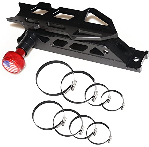 Bestaoo Adjustable Roll Bar Fire Extinguisher Mount Holder for Jeep Wrangler TJ JK JKU JL UTV Polaris RZR Ranger Camper Van, Aluminum, Quick Release, Upgrade