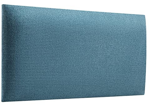 softwalls Velour Wandpolster & Wandkissen in Petrol 60 x 30 cm - Modulare Wandpaneele als Bett Kopfteil, Polsterwand & wohnliche Akustiklösung für Schlafzimmer, Kinderzimmer & Wohnraum