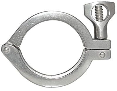 UVERLY 0,5'' 1,5 2 2,5 3 4 5'' 6'' 8'' Edelstahl Sanitär Tri Clamp Clover SS304 mit Silikondichtung (Size : 3Inch (Flange91))