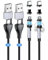 Kuulaa 6-in-1 Magnet Ladekabel [2Stück, 1M+2M], 360°&180° Ladekabel Magnetisch 18W Schnelle Aufladung, USB C Magnetisches Ladekabel 3A Schnelllade und Datenübertragungs für USB C/Micro USB/i-Produkte