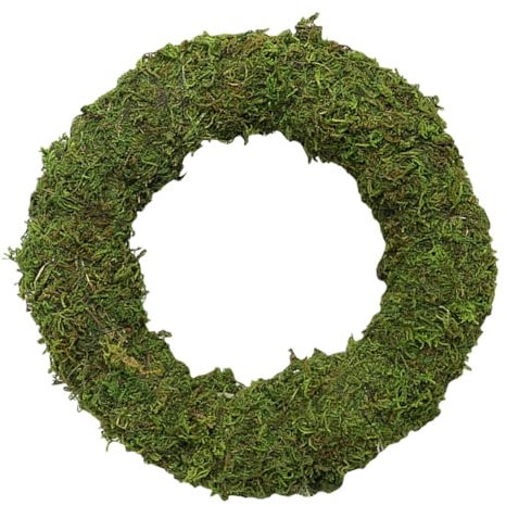 Garneck Moosring-Haustürpflanzen Künstliche Pflanzen Blumenkränze Für Die Haustür DIY-Kranzrahmen Künstlicher Weihnachtskranz DIY-Mooskranz Rattangrün Runder Mooskranz