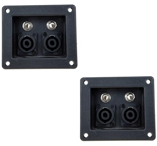 ULTECHNOVO 2pezzi Connettore Per Casse Acustiche Con Morsettiera Pannello Di Cablaggio Per Altoparlanti Facile Da Installare Struttura Semplice Accessorio Resistente e Durevole Per Uso