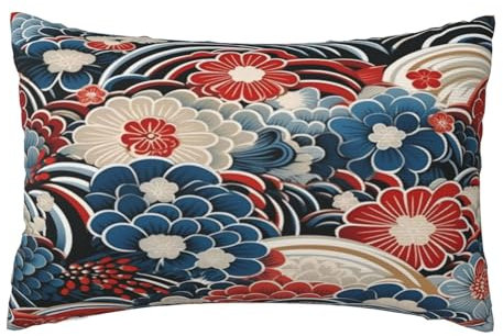 Kissenbezug 60x80cm 2er Set Herbst Deko Kissen Japanischer Stil, Geblümt Kissenbezug, Rechteckig Kissenbezüge, Weicher Sofakissen, Kissenhülle Herbst, ZierKissen Aesthetic, Couch Deko Schlafzimme,J484