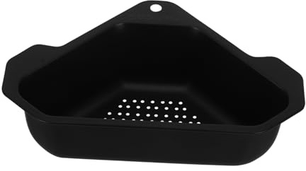 HOMSFOU Edelstahl Waschbecken Sieb Dreieckig Ecksieb Für Spülbecken Zur Aufbewahrung Und Abtropfung Von Besteck Und Küchenabfällen Leicht Zu Reinigen 9.65 X 5.91 X 3.15 in 1 Stück