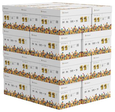 Infowerk Druckerpapier Kopierpapier 100000 Blatt 20 x 5000 A4 80g Premium Hochweiß CIE 160 PEFC zertifiziert