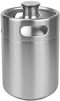 BUUNHI Heimbrausystem 5L Mini Fass Bier Growler Tragbare Bierflasche für Picknick/BBQ Hausbrauen Bierherstellungswerkzeug bierbrauset(5L keg)