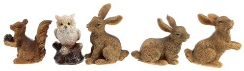 Set aus Hase, Eule und Einhörnchen für Krippe, 10 cm