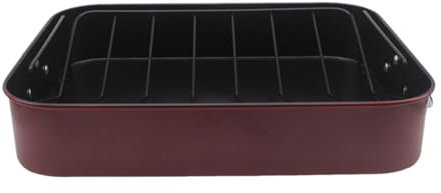 MagiDeal Turkey Roaster Tray Fish Steaming Tray Nonstick Stainless Steel BBQ Tray Roasting Pan for Baking Roasting Turkey Chicken BBQ