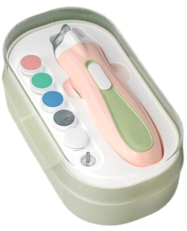 Nagelbuffert för baby, elektriska babyklippare, babyfingernagelklippare, uppladdningsbar nageltrimmer, nagelklippare med led, led nagelbuffert, babynagelklippare, fingernagelklippare för spädbarn