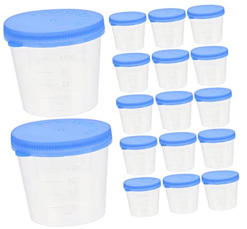 FUNOMOCYA 50 Piezas Frasco De Muestra Tapa Recipientes Para Muestras De Orina Recipientes Para Para Laboratorio Para Recolección De De