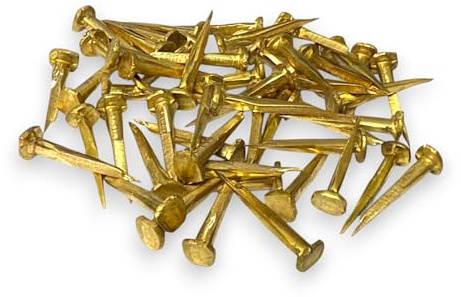 Solid Brass Cut Tacks – 20mm – Flat Head Upholstery & Furniture Nails – Rustproof, Antique Finish – 100g Packs for Restoration, Boatbuilding, Crafts