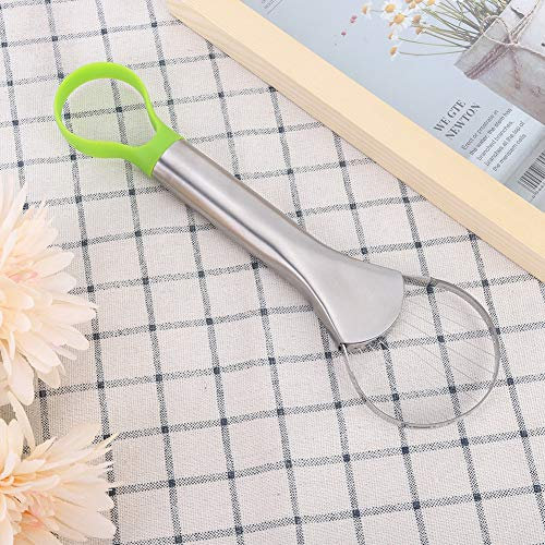 BAOFUYA Edelstahl -Avocado -Slicer, Bequemer Griff, Effizientes Schälen und Schneiden, Multifunktionales Design, 2 in 1 Avocado Messer, Bestehend aus Edelstahl+ Nylon, mit Hangloch
