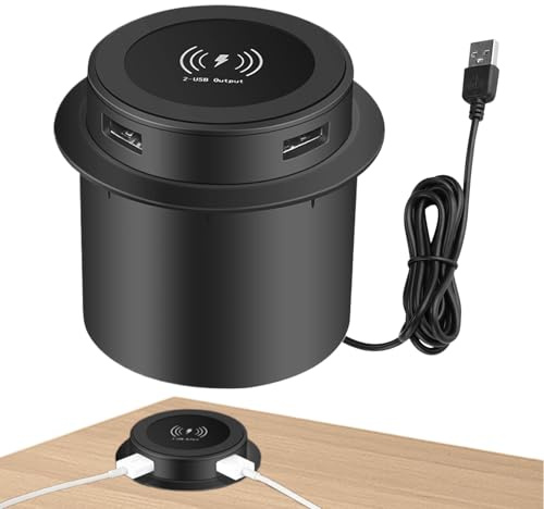 Kabelloses Schreibtisch-Ladegerät, Desktop-Wireless-Ladegerät, eingebautes USB-intelligentes Aufladen, für Zuhause, Büro, Desktop, Theke, ca