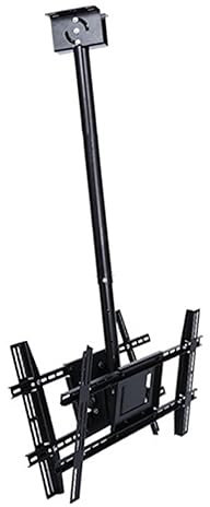 Dual Sided Ceiling TV Mount Bracket - Full Motion Adjustable for 46-80 Inch Screens, Supports Up to 70kg Per Screen - Ideal for Flat/Curved TVs in Home Theaters or Commercial Spaces
