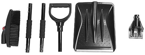 Pelle à creuser, pelle de jardin en bois, ensemble de pelles à neige 3 en 1, pelle à neige pliable portable avec grattoir à glace for jardin, camping-car