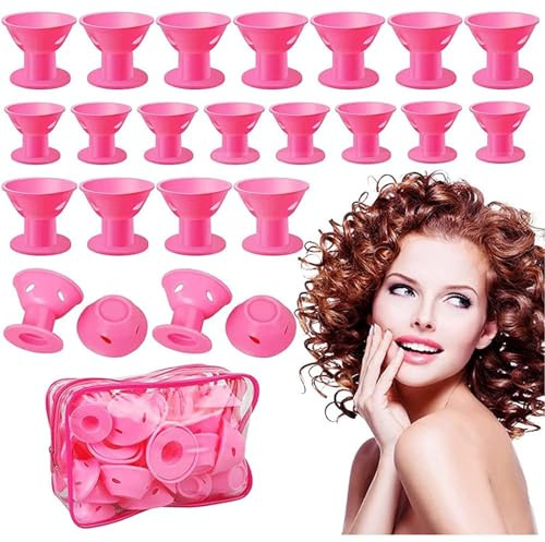 Magic Rollers Hair Curlers, 40 Flexible Silicone Curling Set, Heatless Wool Rollers For Women, Portable Soft Curlers For Daily Styling, Travel, Party, Prom, Events, Easy Application