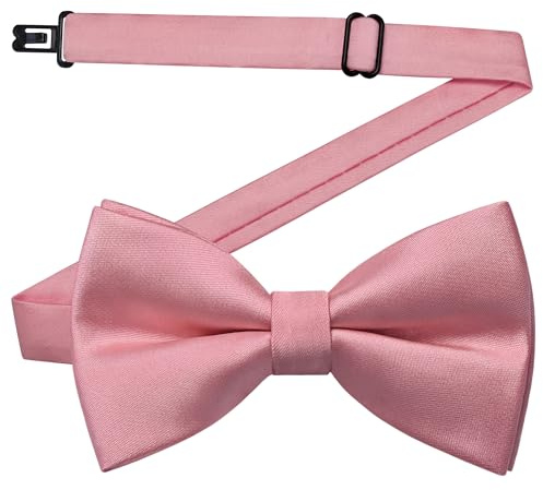 GUSLESON Dusty Rose Bow Ties for Boys Pre-Tied Baby Kids Bow Tie Adjustable Toddler Bowties for Wedding Party (0488-32)