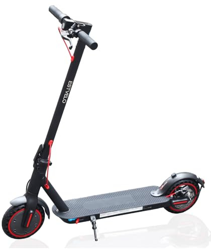 ESTVELO E-Scooter S1, max. 20 km/h Geschwindigkeit, 30 km Reichweite E Roller mit Luftreifen, 15% Steigung, Dual-Bremsen, Display, App, Elektroroller bis 120 kg (S1)