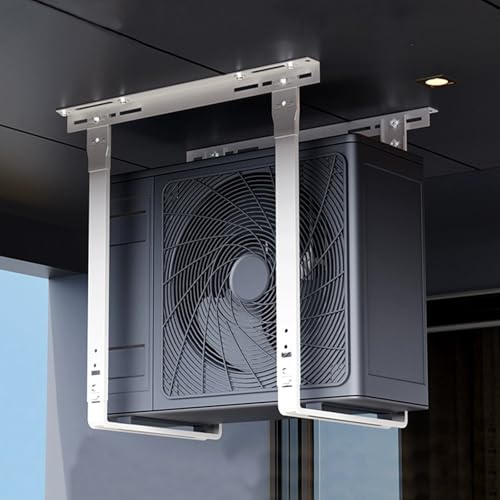 Soporte Aire Acondicionado Exterior de Montaje en Techo, Soporte de Montaje Superior con Almohadilla Amortiguadora, para Unidades de Aire Acondicionado de 1 a 2 P(60-65cm/23.6-25.6in)