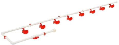 Automatische Hühnertränke ohne Eimer (8 Schalen) – Robustes PVC-Tränksystem für Geflügel & Kleintiere – Leckfreie Wasserversorgung für Hühner, Enten, Wachteln, Kaninchen
